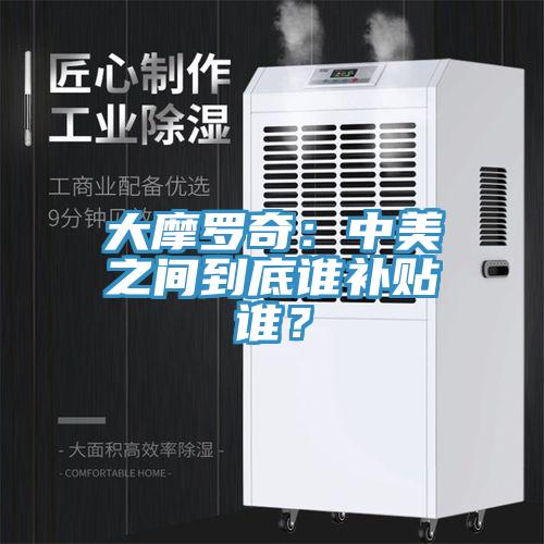 大摩羅奇：中美之間到底誰補(bǔ)貼誰？