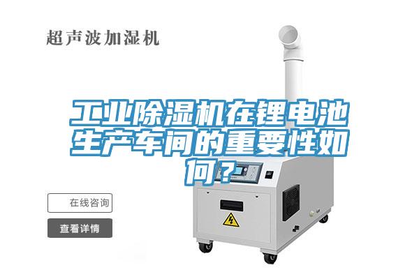 工業(yè)除濕機(jī)在鋰電池生產(chǎn)車間的重要性如何？