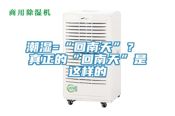 潮濕=“回南天”？ 真正的“回南天”是這樣的