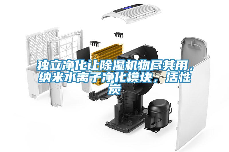 獨(dú)立凈化讓除濕機(jī)物盡其用，納米水離子凈化模塊，活性炭