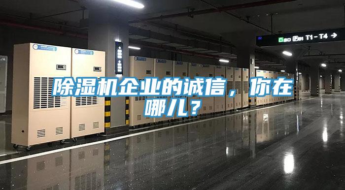 除濕機企業(yè)的誠信，你在哪兒？