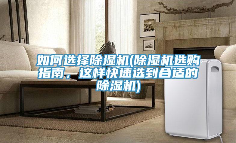 如何選擇除濕機(除濕機選購指南，這樣快速選到合適的除濕機)