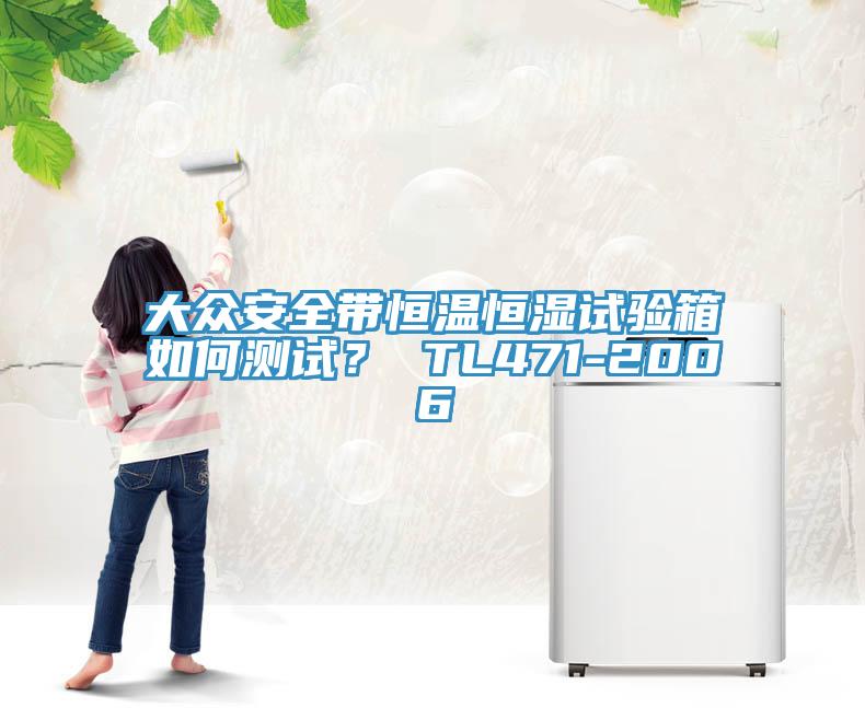 大眾安全帶恒溫恒濕試驗箱如何測試？ TL471-2006
