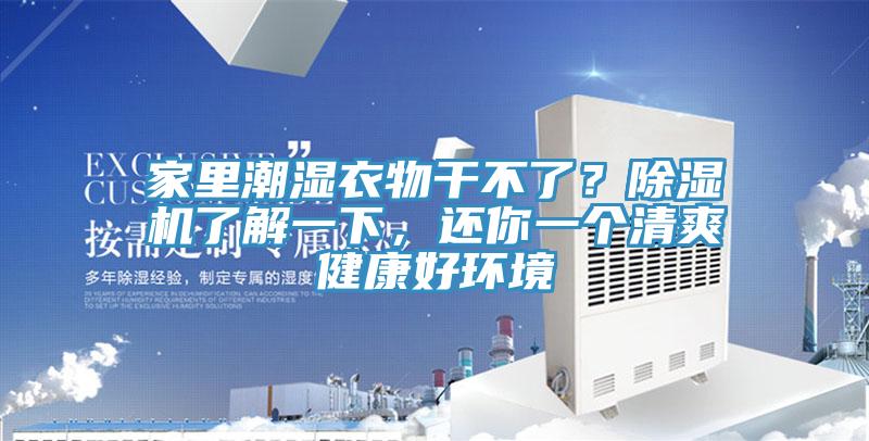 家里潮濕衣物干不了？除濕機(jī)了解一下，還你一個清爽健康好環(huán)境