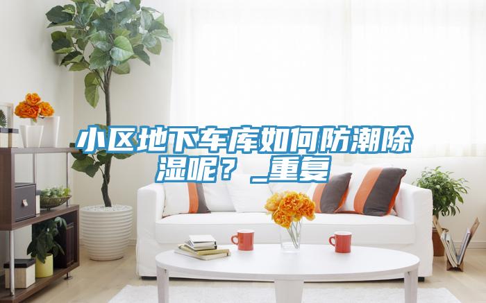 小區(qū)地下車(chē)庫(kù)如何防潮除濕呢？_重復(fù)