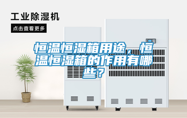 恒溫恒濕箱用途，恒溫恒濕箱的作用有哪些？