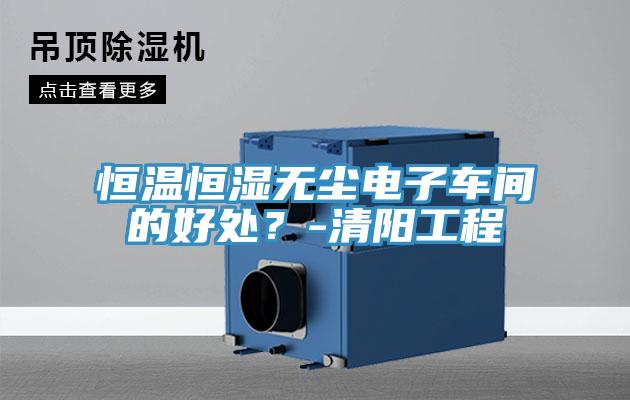 恒溫恒濕無(wú)塵電子車間的好處？-清陽(yáng)工程