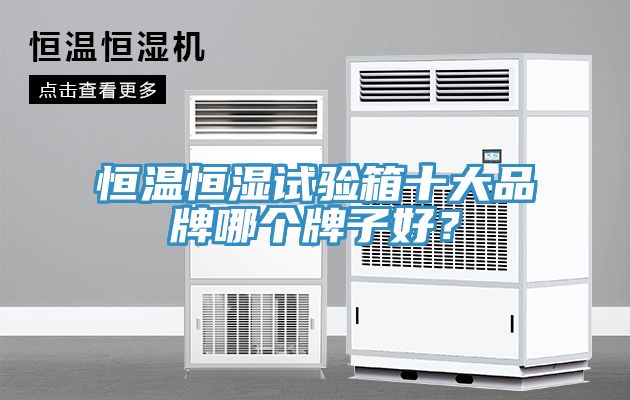 恒溫恒濕試驗箱十大品牌哪個牌子好？