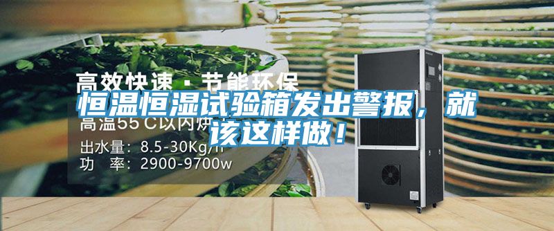 恒溫恒濕試驗(yàn)箱發(fā)出警報(bào)，就該這樣做！