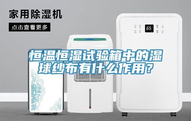 恒溫恒濕試驗箱中的濕球紗布有什么作用？