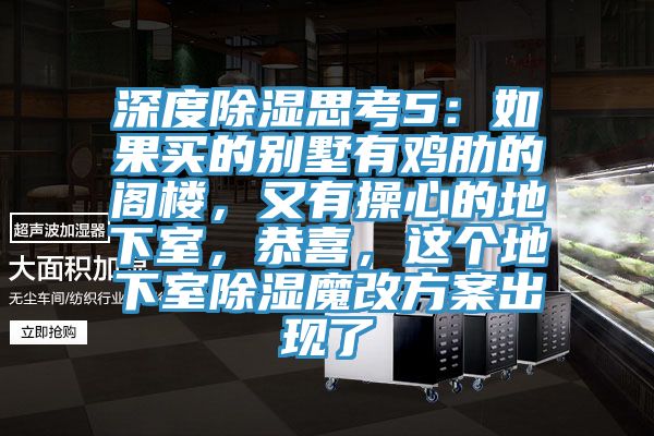 深度除濕思考5：如果買的別墅有雞肋的閣樓，又有操心的地下室，恭喜，這個地下室除濕魔改方案出現(xiàn)了