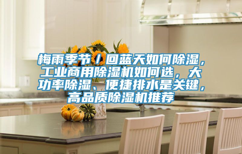 梅雨季節(jié)／回藍(lán)天如何除濕，工業(yè)商用除濕機(jī)如何選，大功率除濕、便捷排水是關(guān)鍵，高品質(zhì)除濕機(jī)推薦