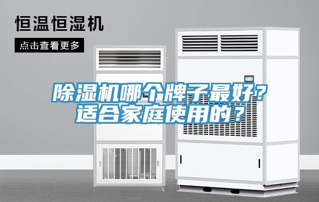 除濕機哪個牌子最好？適合家庭使用的？