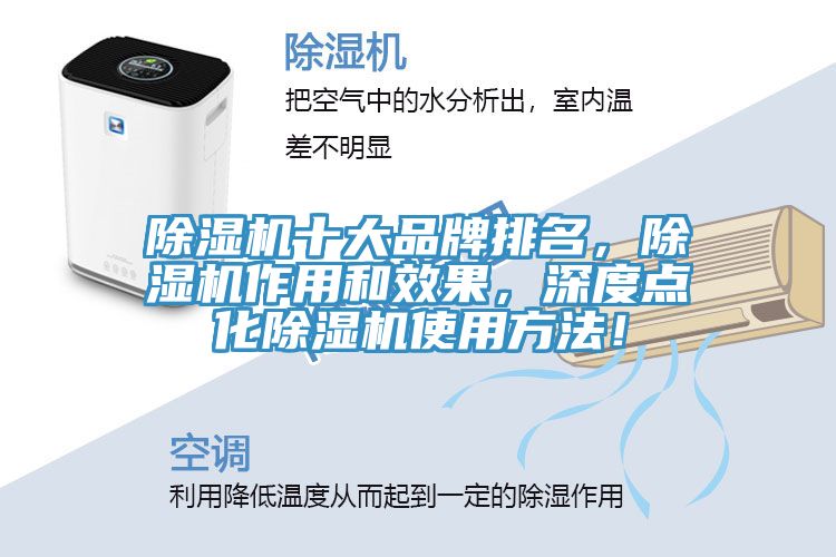 除濕機十大品牌排名，除濕機作用和效果，深度點化除濕機使用方法！